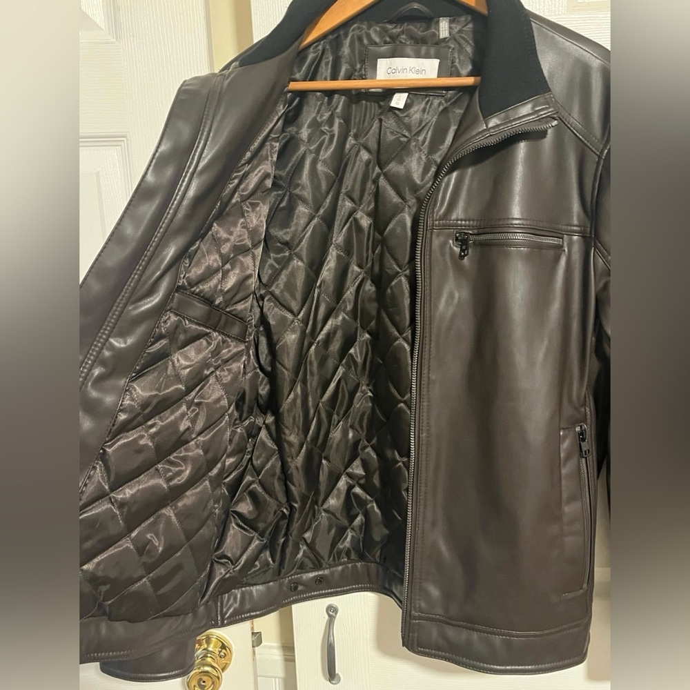 Calvin Klein Brown Lightweight Shirt Jacket - Picture 7 of 8